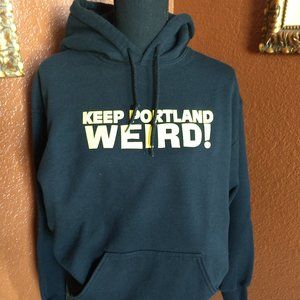 Men's Medium, Keep Portland Weird Hoodie Sweatshirt in Black
